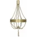 Alec Chandelier, Antique Brass, Metal and Rope