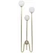 Seafield Floor Lamp, Antique Brass, Metal and Glass