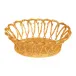Braided Fruit Basket (oval) Gold Plated Bronze