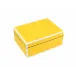 Lacquer Sunshine Yellow/White Trim Medium Box 8" x 6" x 3.5"H