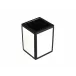 Lacquer White/Black Trim Brush Cup 3"L x 3"W x 4.5"H