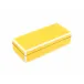 Lacquer Sunshine Yellow/White Trim Pencil Box 9" x 4" x 2.5"H