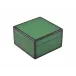 Lacquer Forest Green/Black Trim Square Box 5" x 5" x 3"H