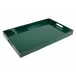 Lacquer Forest Green/Black Trim Breakfast Tray 14" x 22" x 2"H