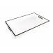 Lacquer White/Black Trim Rectangular Breakfast Tray 14"W x 22"L x 2"H