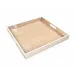 Lacquer Sycamore with Silver Dollar Trim Square Tray 22" x 22" x 2"H