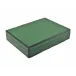 Lacquer Forest Green/Black Trim Stationery Box 12.5" x 9.5" x 2.75"H