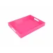 Lacquer Hot Pink Reiko Tray 12" x 15" x 2"H