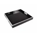 Lacquer Black/White Trim Medium Square Tray 16 x 16 x 2"H