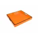 Lacquer Orange/Black Trim Square Tray 16" x 16" x 2"H