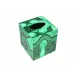 Lacquer Malachite Tissue Cover 5.25" Square