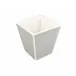 Lacquer Cool Gray/White Trim Waste Basket Square 9"L x 9"W x 10"H