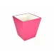 Lacquer Hot Pink Waste Basket 9" x 9" x 10"H