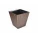 Lacquer Macassar Ebony Waste Basket 9" x 9" x 10"H