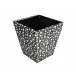 Lacquer Skulls Waste Basket 9" x 9" x 10"H