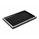 Lacquer Black/White Trim Vanity Tray 8" x 12" x 1.5"H