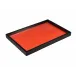 Lacquer Red Tulipwood/Black Vanity Tray 8" x 12" x 1.5"H