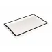 Lacquer White/Black Vanity Tray 8"L x 12"W x 1.5"H