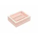 Lacquer Paris Pink/White Trim Soap Dish 5" x 4" x 1.5"H