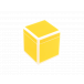 Lacquer Sunshine Yellow/White Trim Q Tip Box 3.5" x 3.5" x 4"H