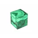 Lacquer Malachite Q-Tip Box 3.5" x 3.5" x 4"H