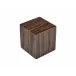 Lacquer Macassar Ebony Q-Tip Box 3.5" x 3.5" x 4"H