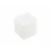 Lacquer White Q-Tip Box 3.5" x 3.5" x 4"H