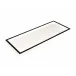 Lacquer White/Black Trim Long Vanity Tray 7"L x 17"W x 1.5"H