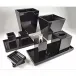 Lacquer Black Napkin Holder 9" x 5" x 2.5"H