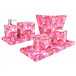 Lacquer Pink Agate Square Box 5" x 5" x 3"H