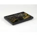 Lacquer Black Gold Marble Vanity Tray 8" x 12" x 1.5"H