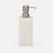 Abiko Pearl White Soap Pump Square Straight Cast Resin