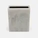 Abiko Pearl White Wastebasket Rectangular Tapered Cast Resin