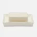 Alanya White Soap Dish Rectangular Tapered Porcelain