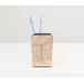 Andria Smoked Brush Holder 3.5"L x 3.5"W x 5"H