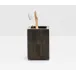 Arles Dark Brush Holder Square Straight Faux Horn