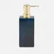 Arles Navy Soap Pump Square Straight Faux Horn