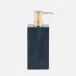 Arles Navy Soap Pump Xl Square Straight Faux Horn