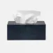 Arles Navy Tissue Box Rectangular Straight Faux Horn