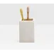 Arles White Brush Holder 3.5"L x 3.5"W x 4.5"H