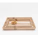 Ashford Striped Brown/White Trays Rectangular Tapered Bamboo/Resin, Set Of 2