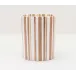 Ashford Striped Brown/White Wastebasket Round Bamboo/Resin