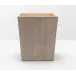 Bruges Sand Wastebasket Square: 9"L x 9"W x 11"H