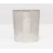 Buren Shiny Nickel Wastebasket Oval Etched Metal