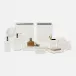 Callas White Lacquered Eggshell Bath Accessories