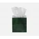 Carlow Emerald Gloss Tissue Box Square Straight Vellum Leather