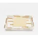 Cortona Brass Mix W/ Shell Soap Dish Rectangular Tapered White