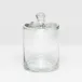 Darby Clear Bath Canister Medium: 4"D x 6"H