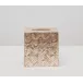 Handa Smoked Tissue Box Square Straight Herringbone Capiz