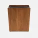 Harper Dark Teak Wastebasket Rectangular Tapered Veneer With Faux Bone